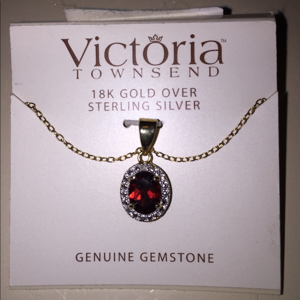 Victoria Townsend 18K Gold and Garnet Necklace